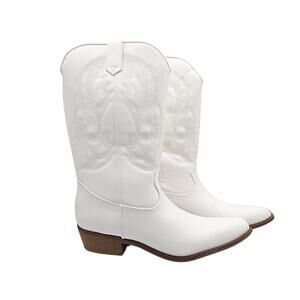 Gaucho Western Boots - White - 7.5
